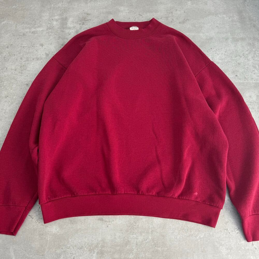 Vintage‎ Blank Maroon Crewneck Sweatshirt Made in USA Mens Size XL